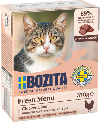 BOZITA Kattenlever van gevogelte in saus 370g