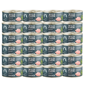 WILD FARM Mousse Kip 24x80g - graanvrije mousse voor katten