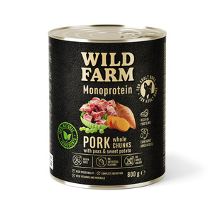 WILD FARM Monoprotein Varkensvlees 800g hypoallergeen hondenvoer