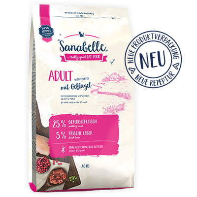 BOSCH Sanabelle Adult Gevogelte 10kg + GRATIS een verrassing voor je kat!