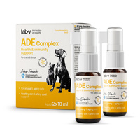 Lab-v ADE Complex - Vitamine A, D en E complex in sprayvorm voor honden en katten 2 x 10ml