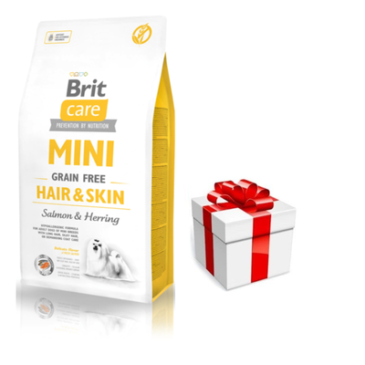 Brit Care Mini Graanvrij Haar & Huid 7kg + GRATIS een verrassing voor je hond!