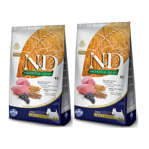 Farmina N&D Ancestral Grain Canine Adult Mini Lamb & Blueberry 2x7kg