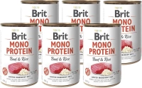 Brit Mono-Eiwit Rundvlees & Bruine Rijst 6x400g