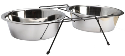 Kommen op lage standaard 2 x 0,9L dia 16cm