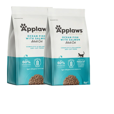 Applaws Cat Adult Oceaanvis met Zalm Kattenvoer 2x6kg