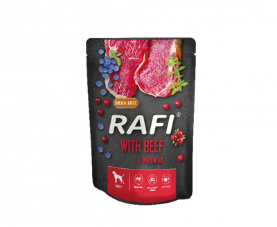 Rafi met rundvlees voor honden - zakje 10x300g (zwarte verpakking)