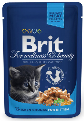 Brit Premium Kitten met Kip in Saus 100g