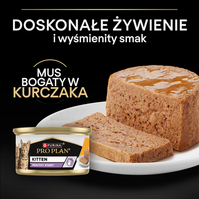 PRO PLAN Kitten Mousse met Kip Nat kittenvoer 12x85g