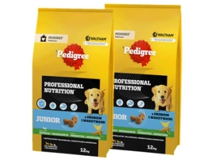PEDIGREE® Junior Professional Nutrition 2x12 kg met gevogelte en groenten - droog compleetvoer voor puppy's van grote en middelgrote rassen