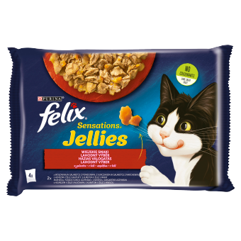 FELIX Sensations Jellies Kattenvoer landelijke smaken in gelei 4x85g