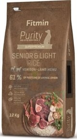 Fitmin Purity Rijst Senior&Light Venison&Lam 12kg