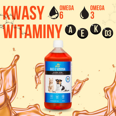 Lab-V 100% Zalmolie voor honden en katten van alle leeftijden 1000 ml Koudgeperst