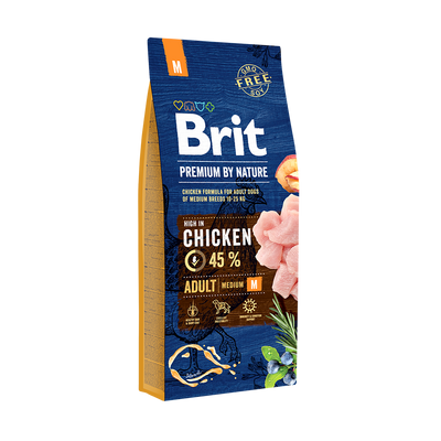 Brit Premium By Nature Adult M met Kip 2x15kg