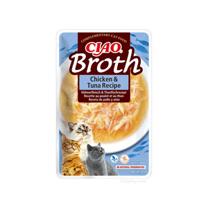 INABA Ciao Broth kattensupplement met kip- en tonijnsmaak in bouillon 40g