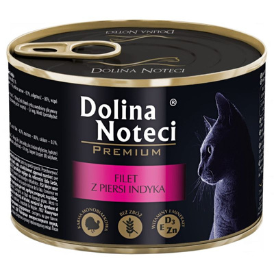 Dolina Noteci Premium Voor Katten Kalkoenfilet In Saus 185g