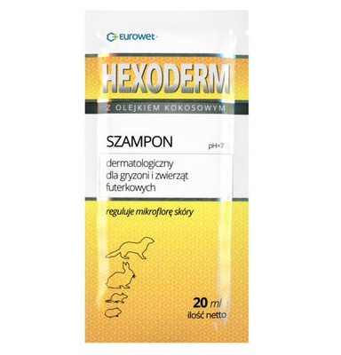 Eurowet Hexoderm Shampoo voor knaagdieren en buideldieren 20ml 