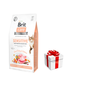 Brit Care Cat Grain-Free Sensitive Gezonde Spijsvertering & Delicate Smaak met Kalkoen & Zalm 2x7kg