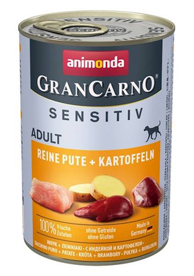 ANIMONDA GranCarno Sensitiv Adult Hondensmaak: Kalkoen + aardappelen 400g
