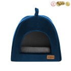 RECOBED hondenkrat Welurove marineblauw S 40x40cm