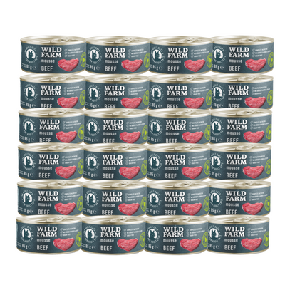 WILD FARM Mousse Rund 24x80g - graanvrije mousse voor katten