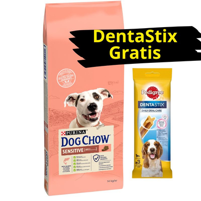 Purina Dog Chow Sensitive Adult Zalm 14kg+ VERRASSING VOOR UW HOND