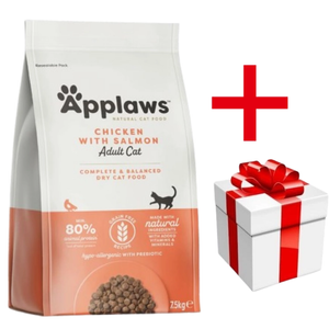 APPLAWS Complete Dry Adult Chicken With Salmon 7,5kg + een verrassing voor de kat