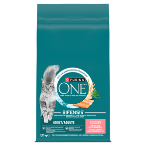Purina One Adult Zalm & Tarwe kattenvoer 9.75 kg + VERRASSING VOOR DE KAT