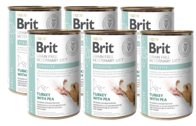Brit Green Free Veterinary Diet Honden Struviet Kalkoen met Erwten 6x400g