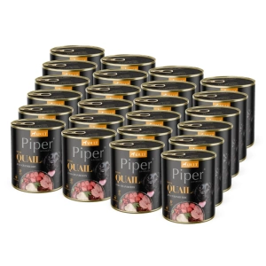 DOLINA NOTECI Piper voor honden met kwartel en cranberry 24x800g
