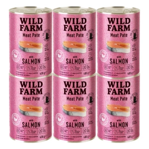 WILD FARM Pate Zalm 6x400g - glutenvrij kattenvoer