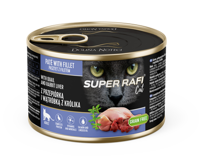 DOLINA NOTECI Super Rafi Cat P&F met kwartel en konijnenlever 185 g