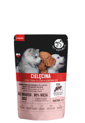 PetRepublic Junior Fijngehakte stukjes in delicate kalfssaus 100g