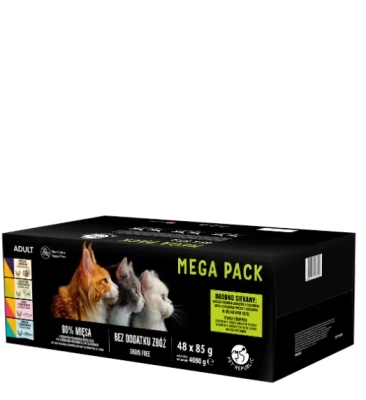 PetRepublic natvoer voor katten in fijne saus MIX vlees- en vissmaken 96x85g