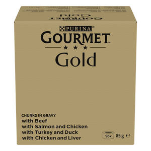 Purina Gourmet Gold Pieces in sausmix 96x85g