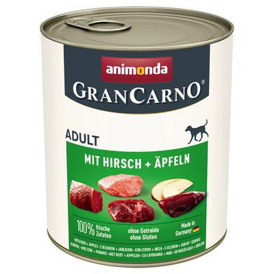ANIMONDA GranCarno Volwassen Hondensmaak: Hert + Appel 800g