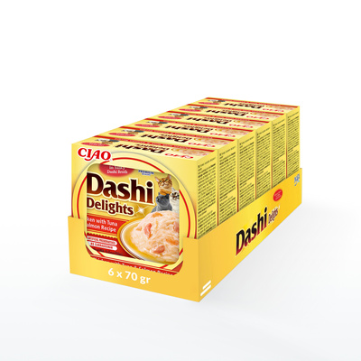 Inaba DASHI aanvullend kattenvoer - bouillon met kip-, tonijn- en zalmsmaak 70 g