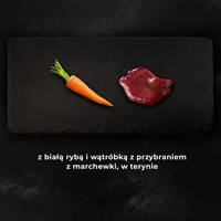 SHEBA blikje 400 g Nature's Collection - volledig natvoer voor volwassen katten, met witte vis en lever met wortelgarnituur, in terrine