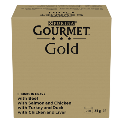 Purina Gourmet Gold Pieces in sausmix 96x85g