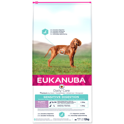 Eukanuba Daily Care Puppy Gevoelige Spijsvertering 12kg + GRATIS een verrassing voor je hond!