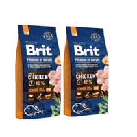 Brit Premium By Nature Senior S+M met Kip 2x15kg