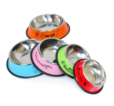 NUXIE® Antislip metalen hondenbak 22cm 600ml (willekeurige kleur)