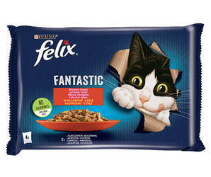 Felix Countryside Smaakmakers in Jell-O met Rundvlees en Kip 4x85g