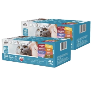 Frendi kattenzakjes vlees- en vissmaak in gelei 96x100g