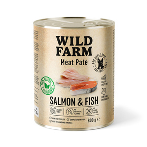 WILD FARM Pate Salmon&Fish 800g glutenvrij hondenvoer