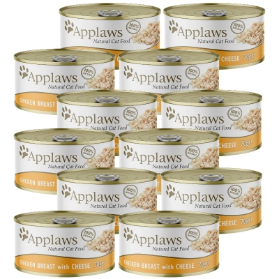 Applaws Kat Kip en Kaas 12x70g CUP