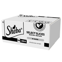 SHEBA Selection Select Slices Gevogelte Smaakzakjes 120x85 g + VERRASSING VOOR DE KAT