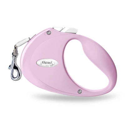 FLEXI Puppy, automatische leiband, voor hond, roze, 2m, webbing