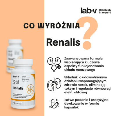 LAB-V Renalis- Ondersteuning bij chronisch nierfalen voor honden en katten 45 capsulesj