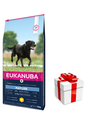 EUKANUBA Oudere Grote Rassen Kip 15 kg + GRATIS een verrassing voor je hond!
